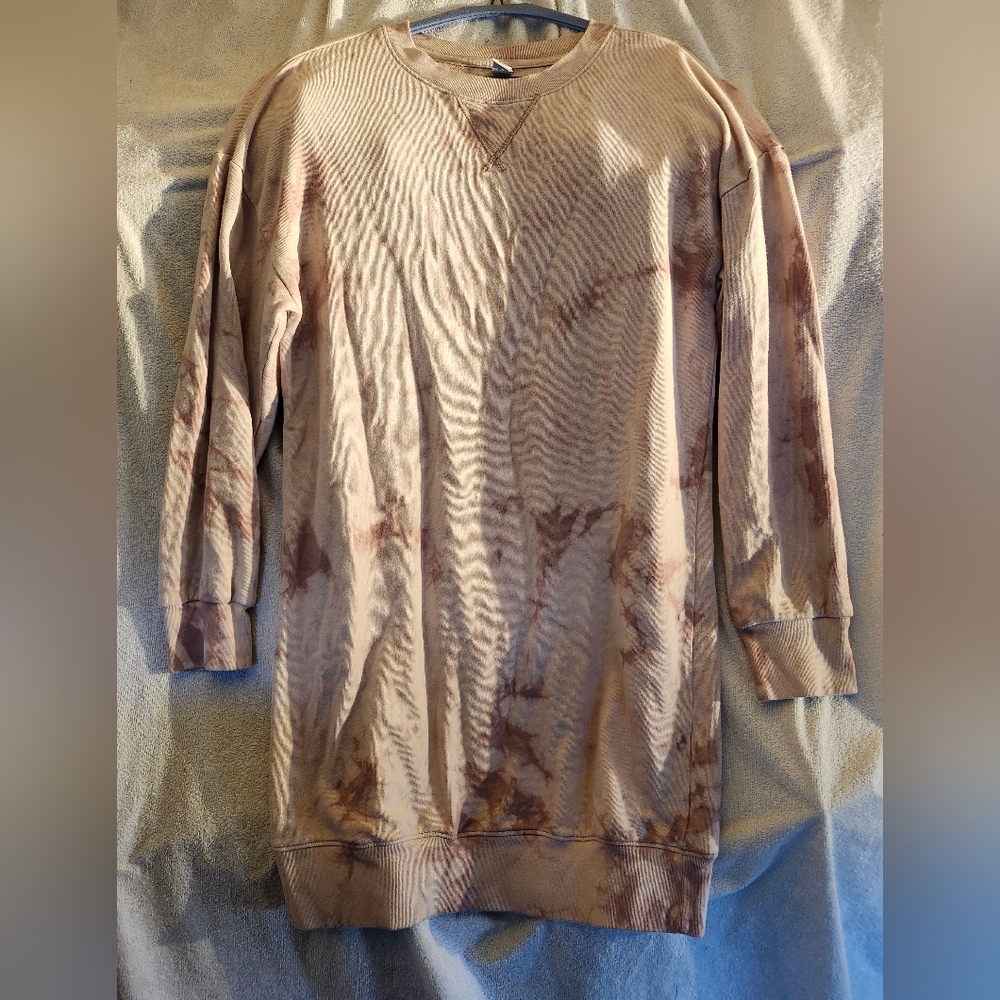 Old Navy Pink Marble Sweater Dress